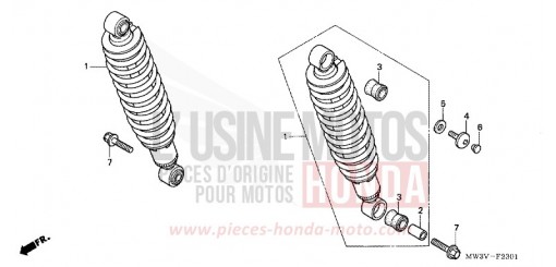 COUSSIN ARRIERE (2) CB750F21 de 2001
